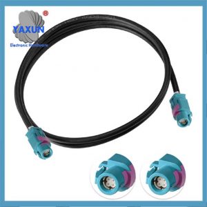 Y Type 1 to 2 splitter HSD LVDS Cable 4 Pin Core Z Male to Z Male Z Female Connector Wire Video Line for Car GPS Navigation