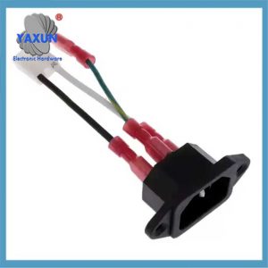 AC 250V 15A IEC320 C14 Male to XT60 Male Power Conversion Panel Mount Cable for Replace Electric Motorcycle Socket