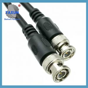 Black BNC Male RG59-U Coaxial Cable for Video