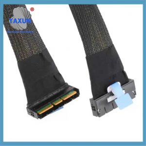 JMT PCIE MCIO 8X to LP SlimSAS Cable Low Profile SFF-8654 74P Connection Cable