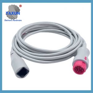 Mindray 12-pin invasive blood pressure cable to Abbott